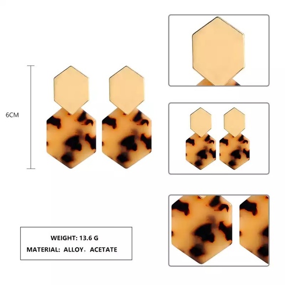 Baublebar Style Gold Plated Tortoise Earring - Picture 3 of 3